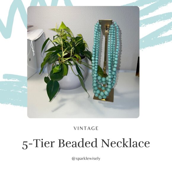 5-Tier Beaded Necklace - Picture 1 of 7